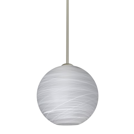 Besa Lighting Coco 10 Pendant, Cocoon, Satin Nickel Finish, 1x60W Incandescent 1TT-COCO1060-SN